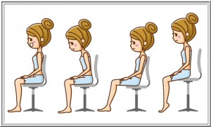 坐骨神経痛になりやすい椅子の座り方。